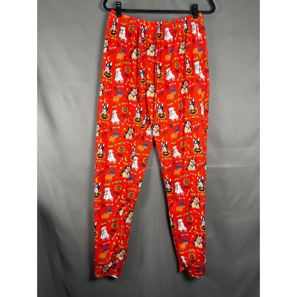 Main and Local Pajama Pants Mens Medium Halloween Dog Pug Ghost Print Joggers